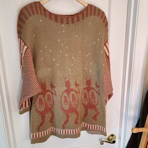 Susan Summa graphic art woven sweater, collector's item